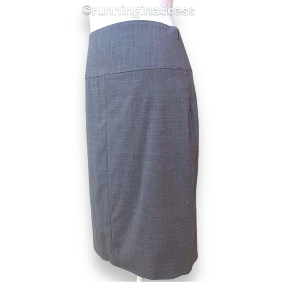 NWOT Banana Republic High Waist Stretch Pencil Skirt Virgin Wool Woven In Italy - Picture 4 of 16
